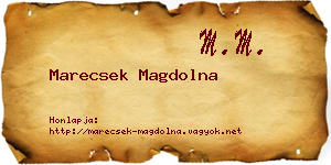 Marecsek Magdolna névjegykártya